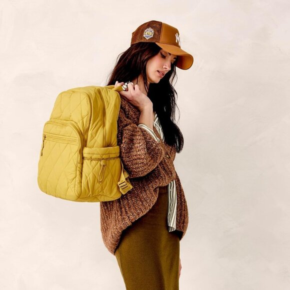 Vera Bradley Large Bancroft Backpack Moonless Night Black Premium Cotton 50103 - Picture 9 of 10